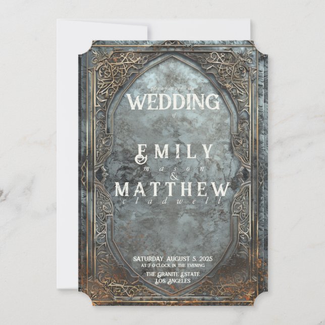 Dwarven Splendor Fantasy Wedding bjudande Inbjudningar (Framsida)