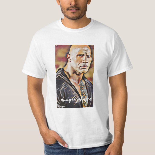 dwayne johnson mk t shirt (Framsida)