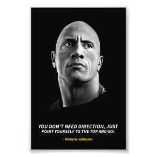 Dwayne Johnson quotes Photo Enlargement Fototryck