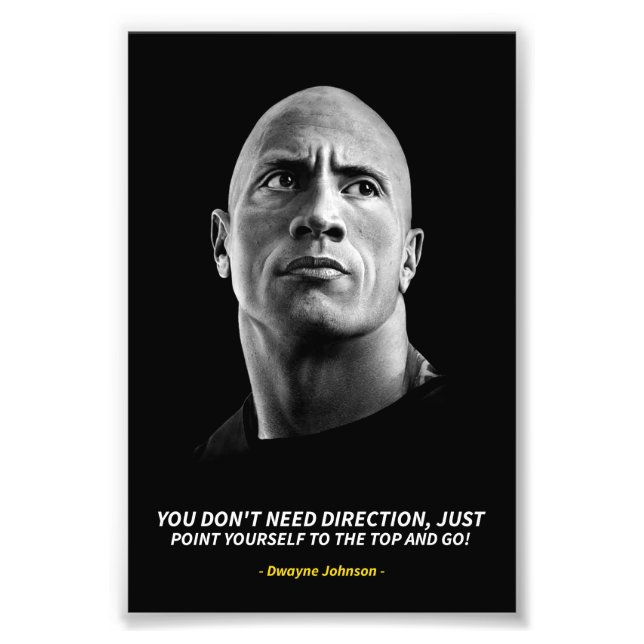 Dwayne Johnson quotes Photo Enlargement Fototryck (Framsidan)