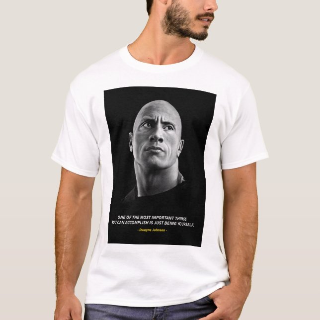 Dwayne Johnson quotes T-Shirt (Framsida)