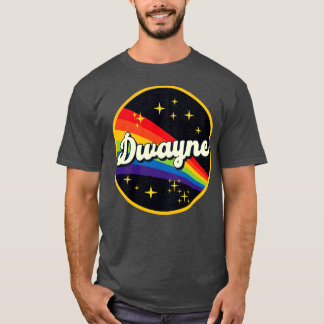 Dwayne Rainbow in Space Vintage Stil T Shirt