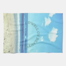 Dwell on Beauty beach scene  Kökshandduk