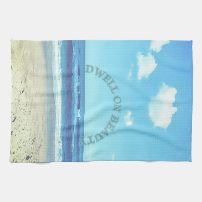 Dwell on Beauty beach scene  Kökshandduk (Horisontell)