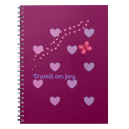 dwell on joy hearts and paw prints spiral notebook anteckningsbok