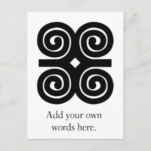 Dwennimmen - Strength and Humility Adinkra Symbol Vykort