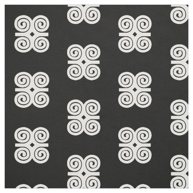 Dwennimmen Strength|Humility vitAdinkra symbol Tyg (Provkarta)