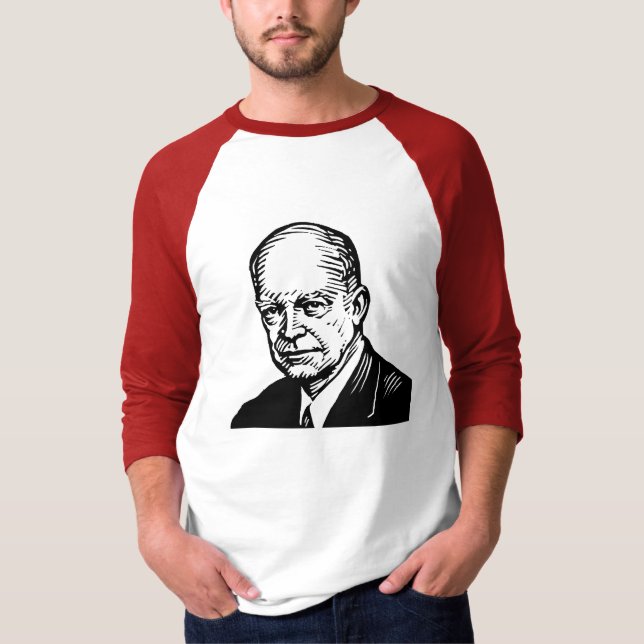 Dwight D. Eisenhower "34" utslagsplats Tee Shirt (Framsida)