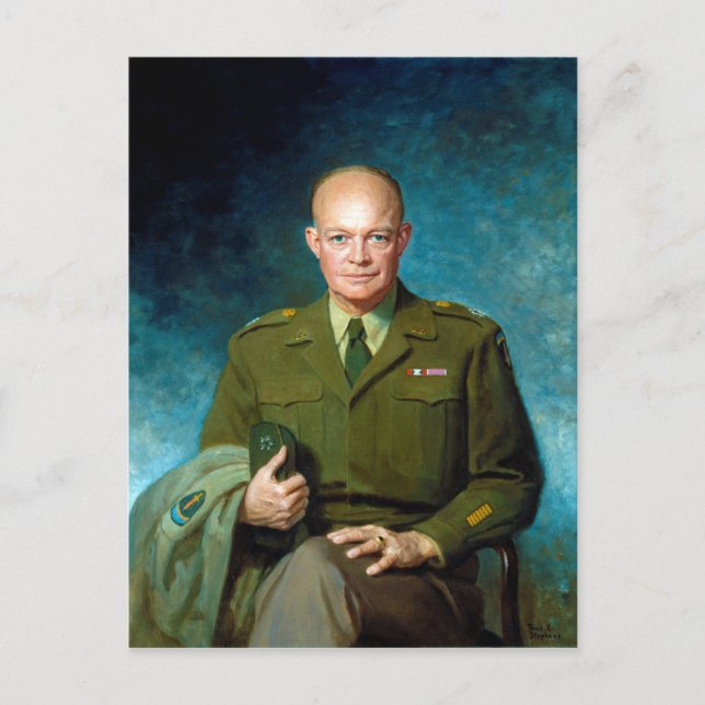 Dwight D. Eisenhower av Thomas Edgar Stephens 1947 Vykort (Framsida)