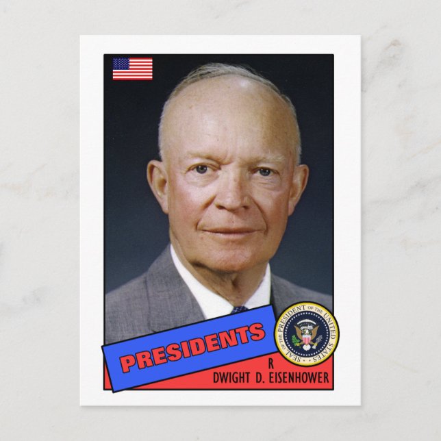 Dwight D. Eisenhower Baseball Card Vykort (Framsida)