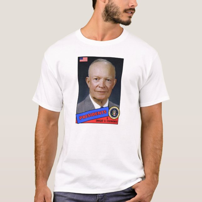Dwight D. Eisenhower Basebollkort T-shirt (Framsida)