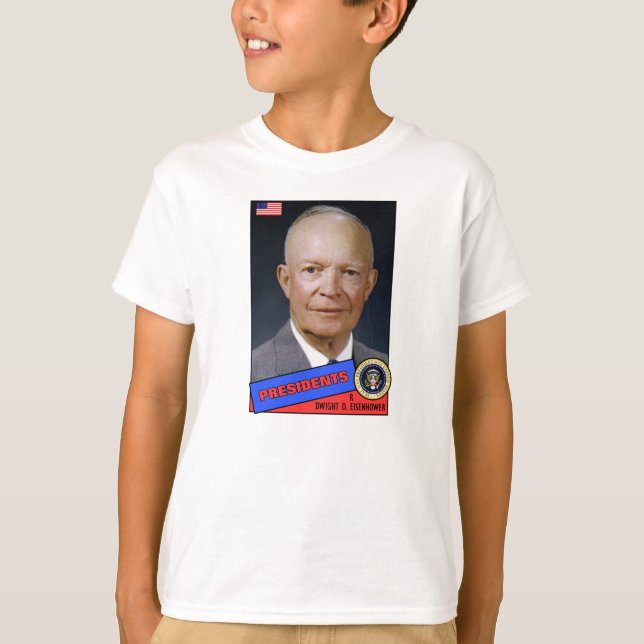 Dwight D. Eisenhower Basebollkort Tee (Framsida)
