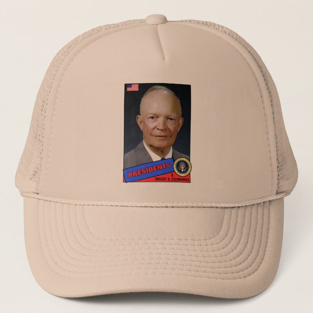 Dwight D. Eisenhower Basebollkort Truckerkeps (Framsida)