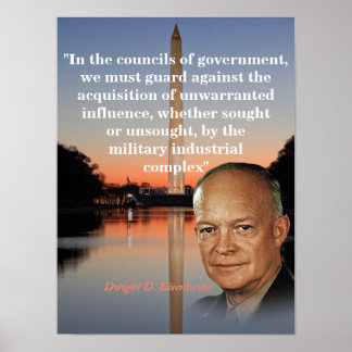 Dwight D. Eisenhower Citat Om Det Militära Industr Poster