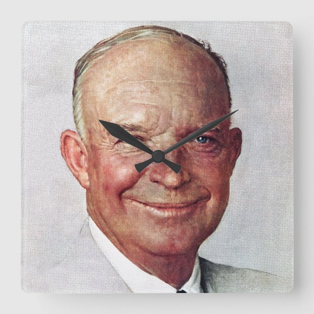 Dwight D. Eisenhower Fyrkantig Klocka (Framsida)