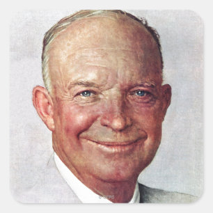 Dwight D. Eisenhower Fyrkantigt Klistermärke