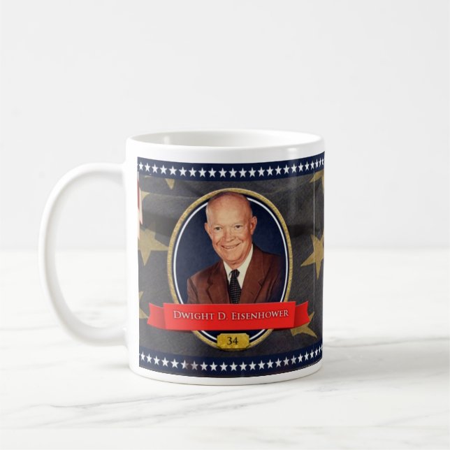 Dwight D. Eisenhower historisk mugg (Vänster)