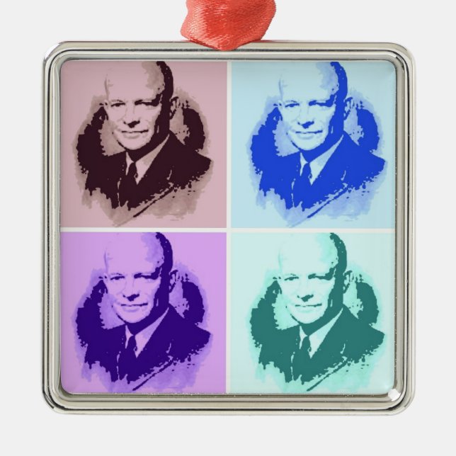 Dwight D Eisenhower Julgransprydnad Metall (Framsidan)