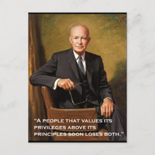Dwight_D_Eisenhower officiell porträtt Vykort