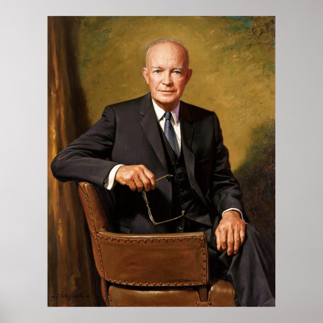 Dwight D Eisenhower Officiell President Porträtt Poster (Framsidan)