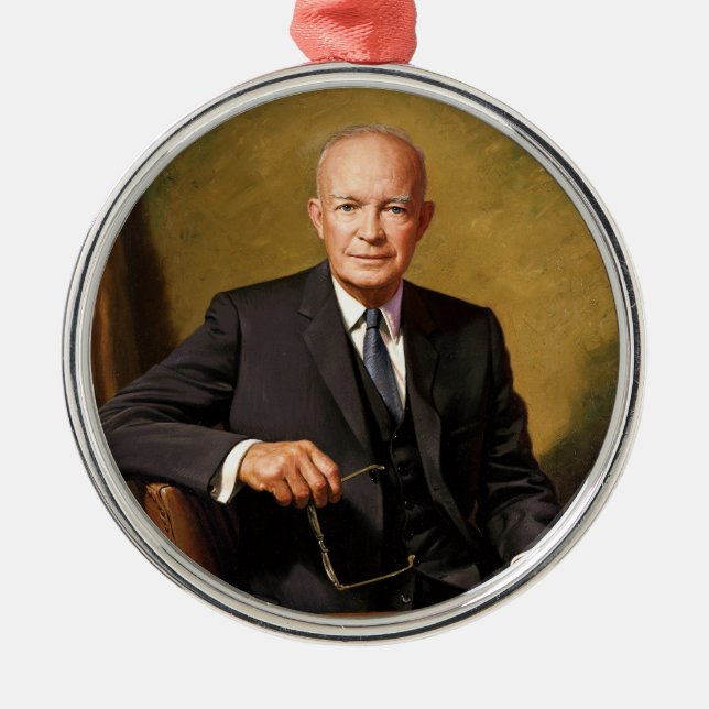 Dwight D Eisenhower officiellt presidents- Julgransprydnad Metall (Framsidan)
