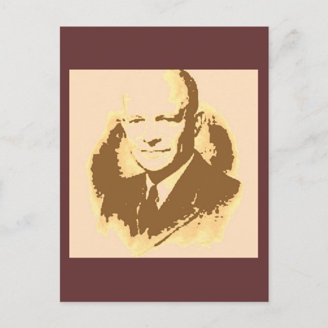 Dwight D Eisenhower Pop Art Vykort (Framsida)