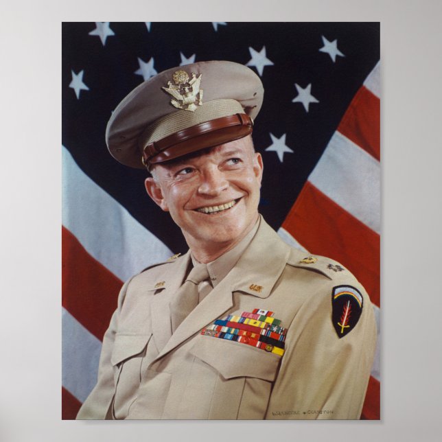 Dwight D Eisenhower Porträtt Poster (Framsidan)