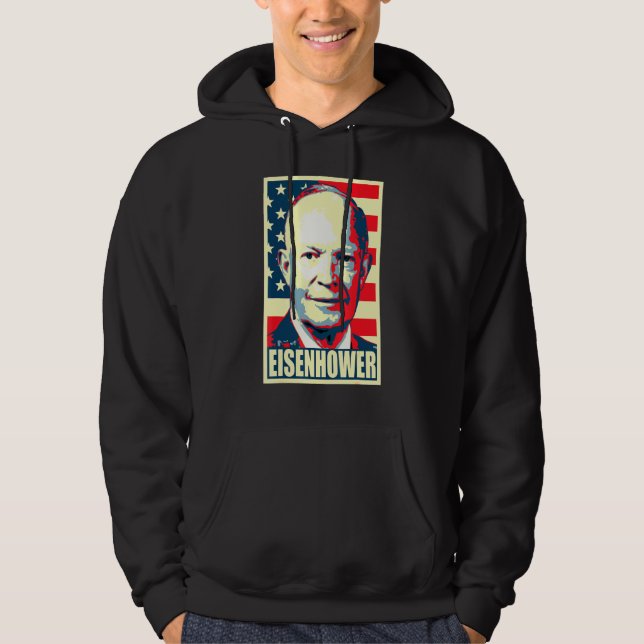 Dwight D Eisenhower Propaganda Poster Hoodie (Framsida)