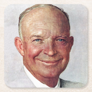 Dwight D. Eisenhower Underlägg Papper Kvadrat