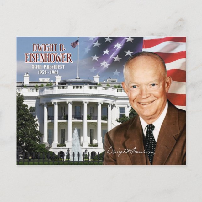 Dwight D. Eisenhower - USA:s 34:e president Vykort (Framsida)