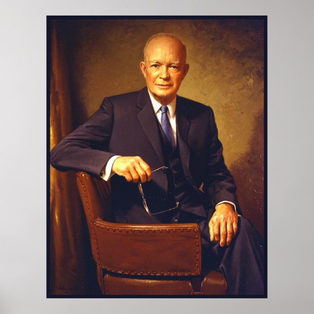 Dwight D. Eisenhowers presidentporträtt Poster (Framsidan)