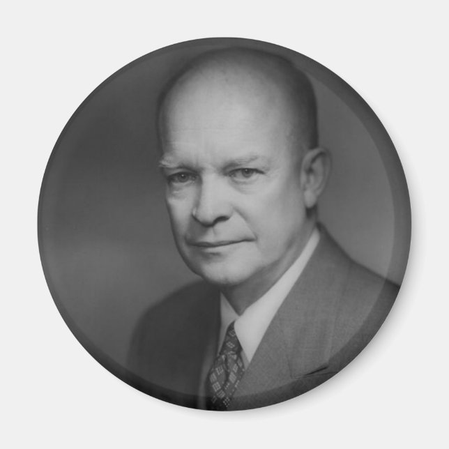 Dwight D. Eiserhower Porträtt Magnet (Framsidan)
