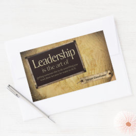 Dwight Eisenhower inspirationsoffert "Ledarskap" Rektangulärt Klistermärke