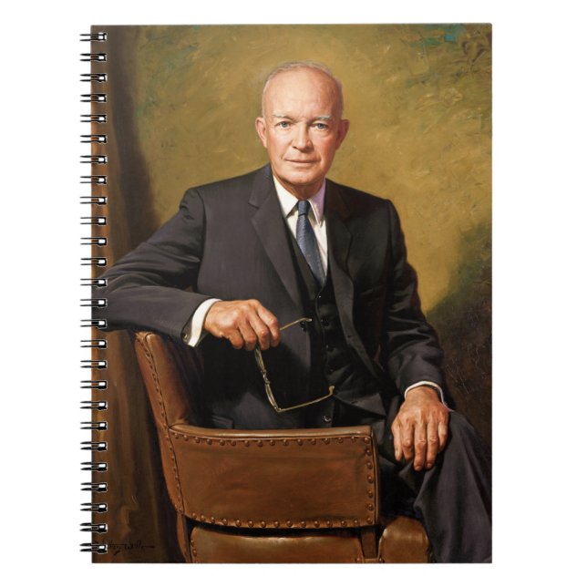 Dwight Eisenhower President Vit Hustrun Porträtt Anteckningsbok (Framsidan)