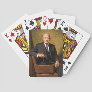 Dwight Eisenhower President Vit Hustrun Porträtt Casinokort
