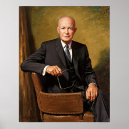 Dwight Eisenhower President Vitahus Porträtt Poster