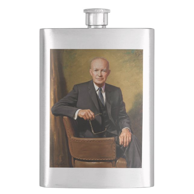 Dwight Eisenhower President Vitahusets Porträtt Fickplunta (Framsidan)