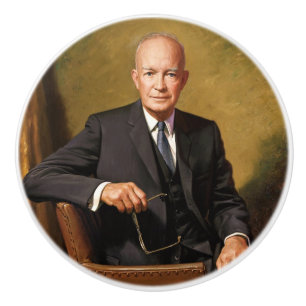 Dwight Eisenhower President Vitahusets Porträtt Knopp