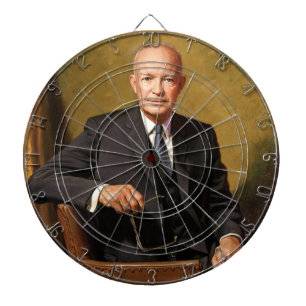 Dwight Eisenhower President White House Porträtt Darttavla