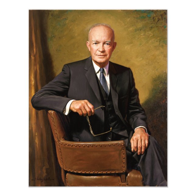 Dwight Eisenhower President White House Porträtt Fototryck (Framsidan)