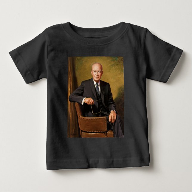 Dwight Eisenhower President White House Porträtt T Shirt (Framsida)