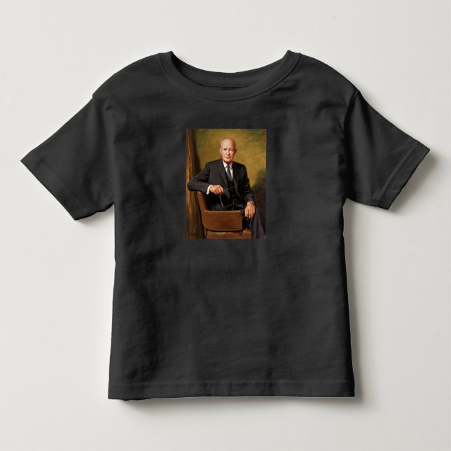 Dwight Eisenhower President White House Porträtt T Shirt (Framsida)