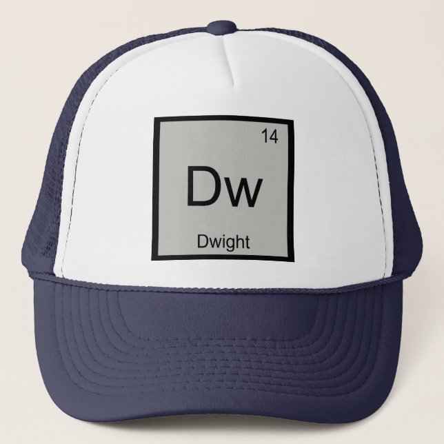 Dwight Namn Kemiskt Element Periodiska Systemet Truckerkeps (Framsida)
