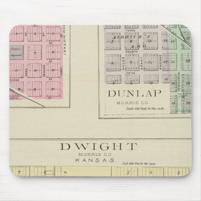 Dwight, Wilsey, Dunlap, Kansas Musmatta (Framsidan)