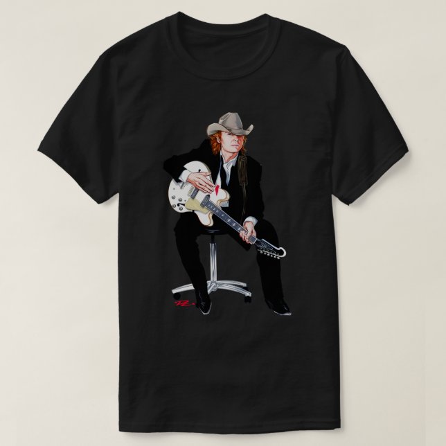 Dwight Yoakam En illustration av Paul Cemmick T Shirt (Design framsida)