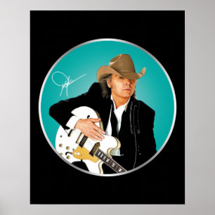 Dwight Yoakam Namnteckning Gift for Fläkt.png Poster