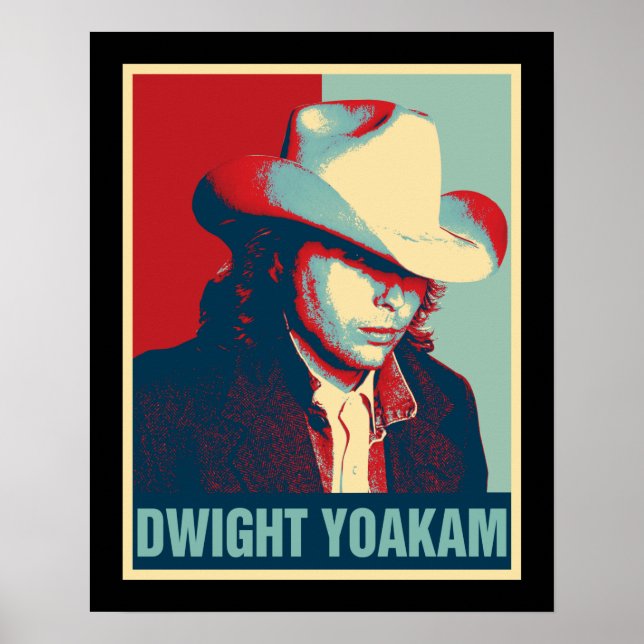 Dwight Yoakam Retro Hope Stil Gift for Fläkt.png Poster (Framsidan)