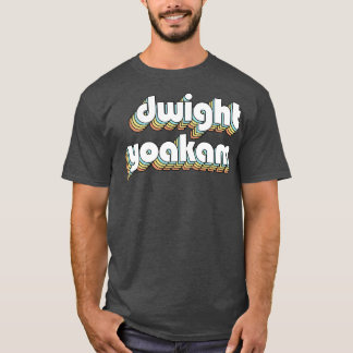 Dwight Yoakam Retro Rainbow Typography Faded Stil T Shirt