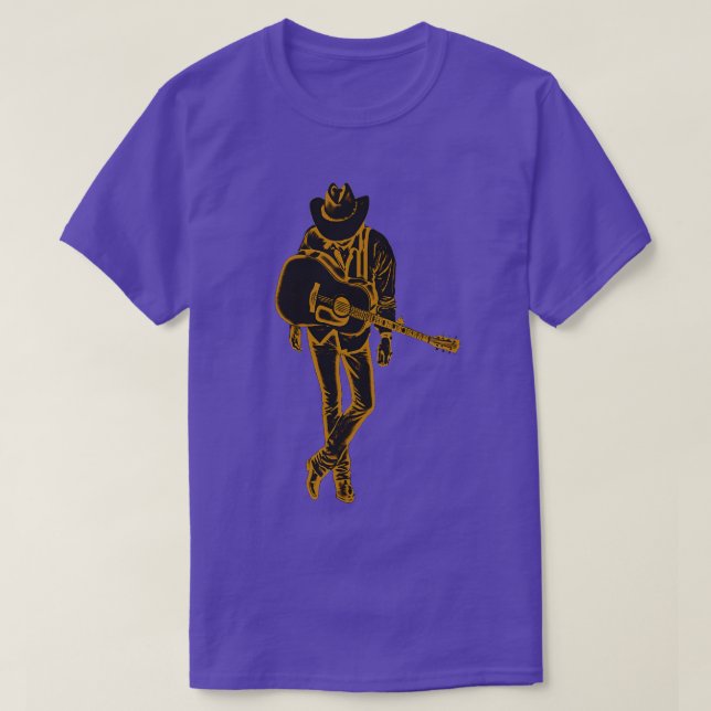 Dwight Yoakam Spela Guitar 1 T Shirt (Design framsida)