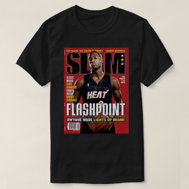 Dwyane Wade Basket Slam T Shirt (Design framsida)